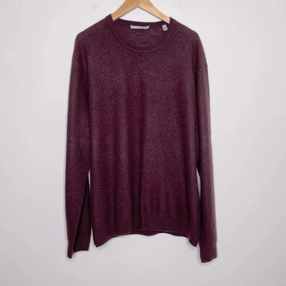 Vince Men's Boiled Cashmere Long Sleeve Crewneck Sweater office Size XL - Picture 3 of 11